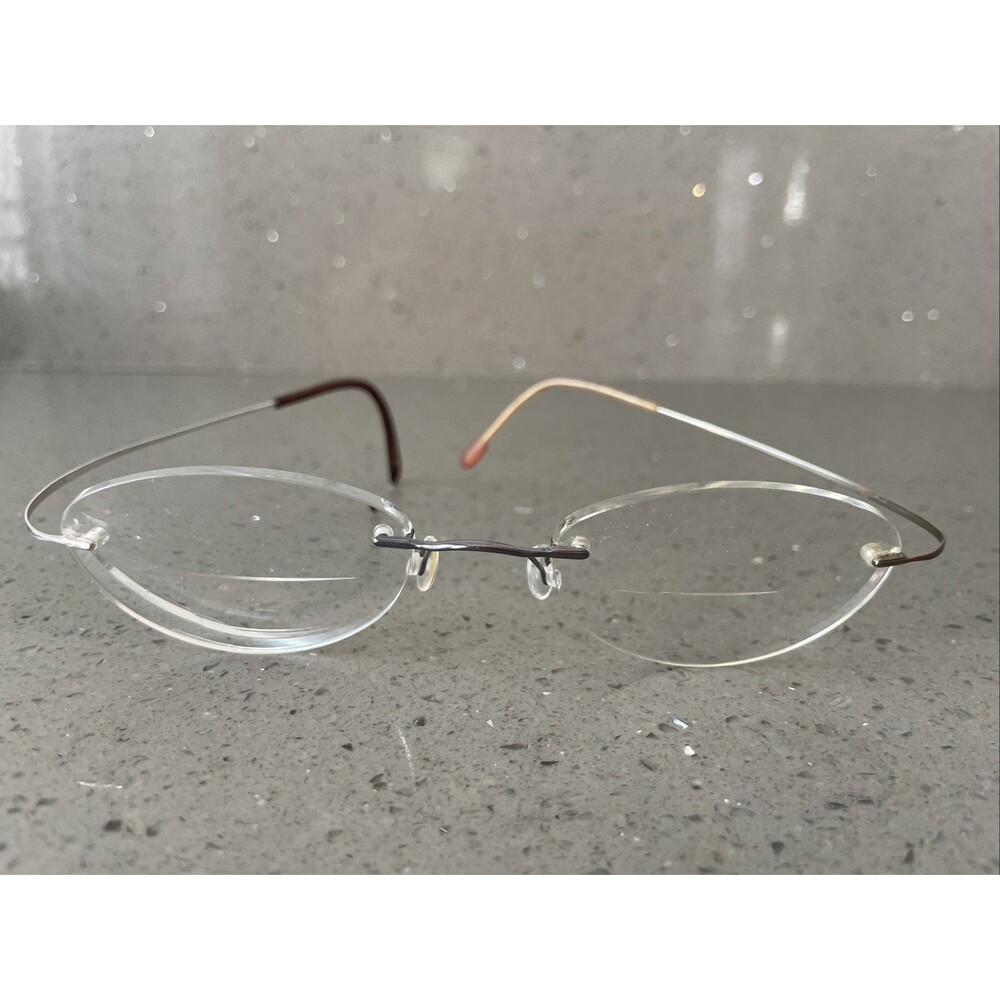 Marchon Airlock 2 Eyeglasses Frames only Rimless 17-19-135 Silver